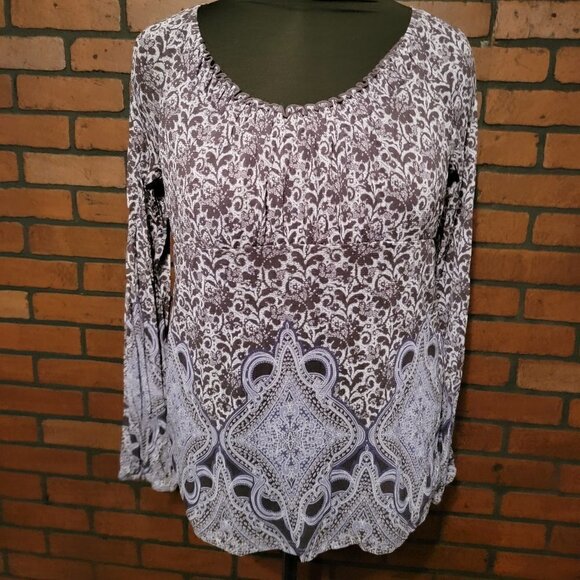 Liz Wear Top with empire waist.  Size LG. - Picture 1 of 4